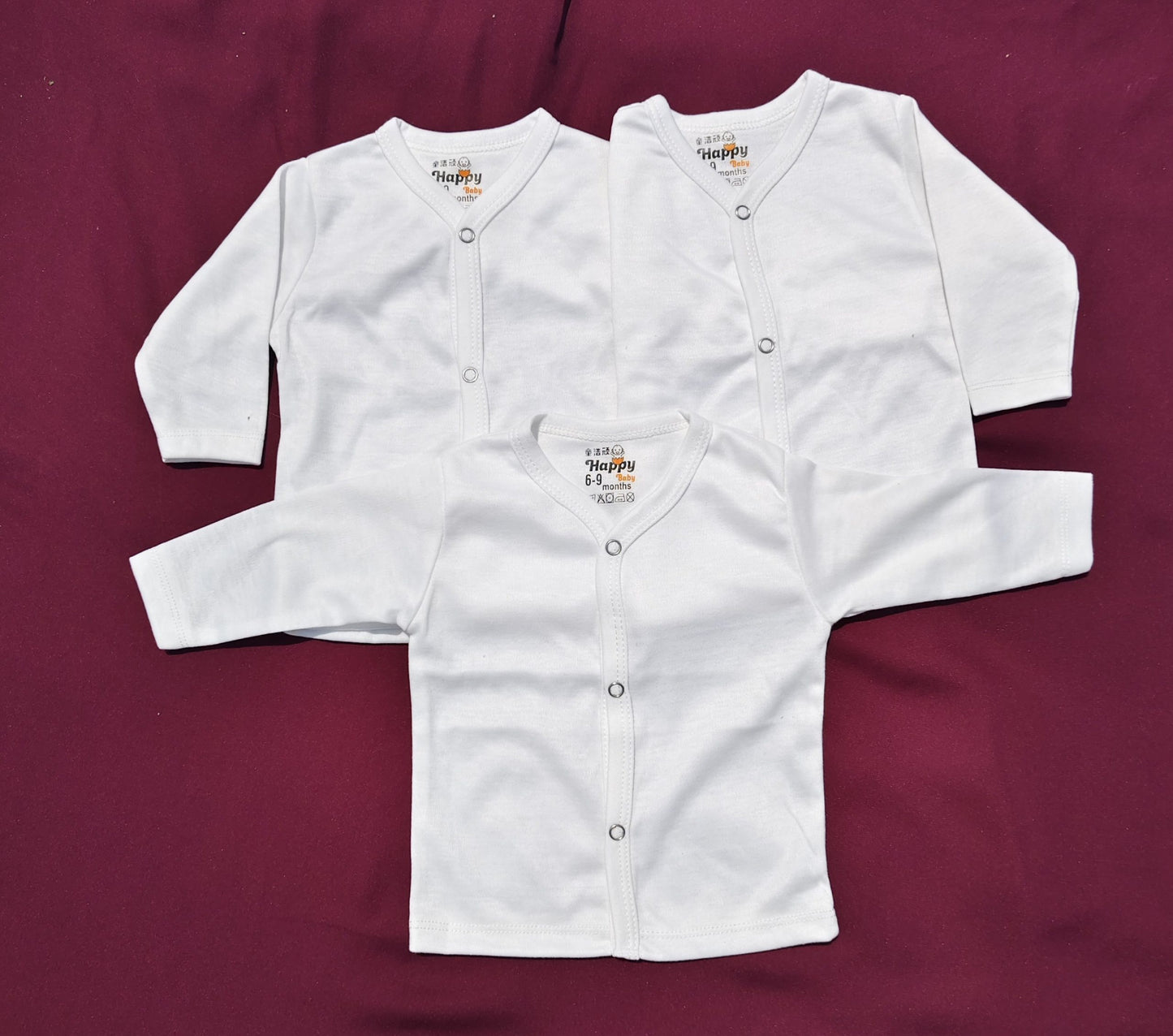 Imported Full Sleeves Button Vest – White