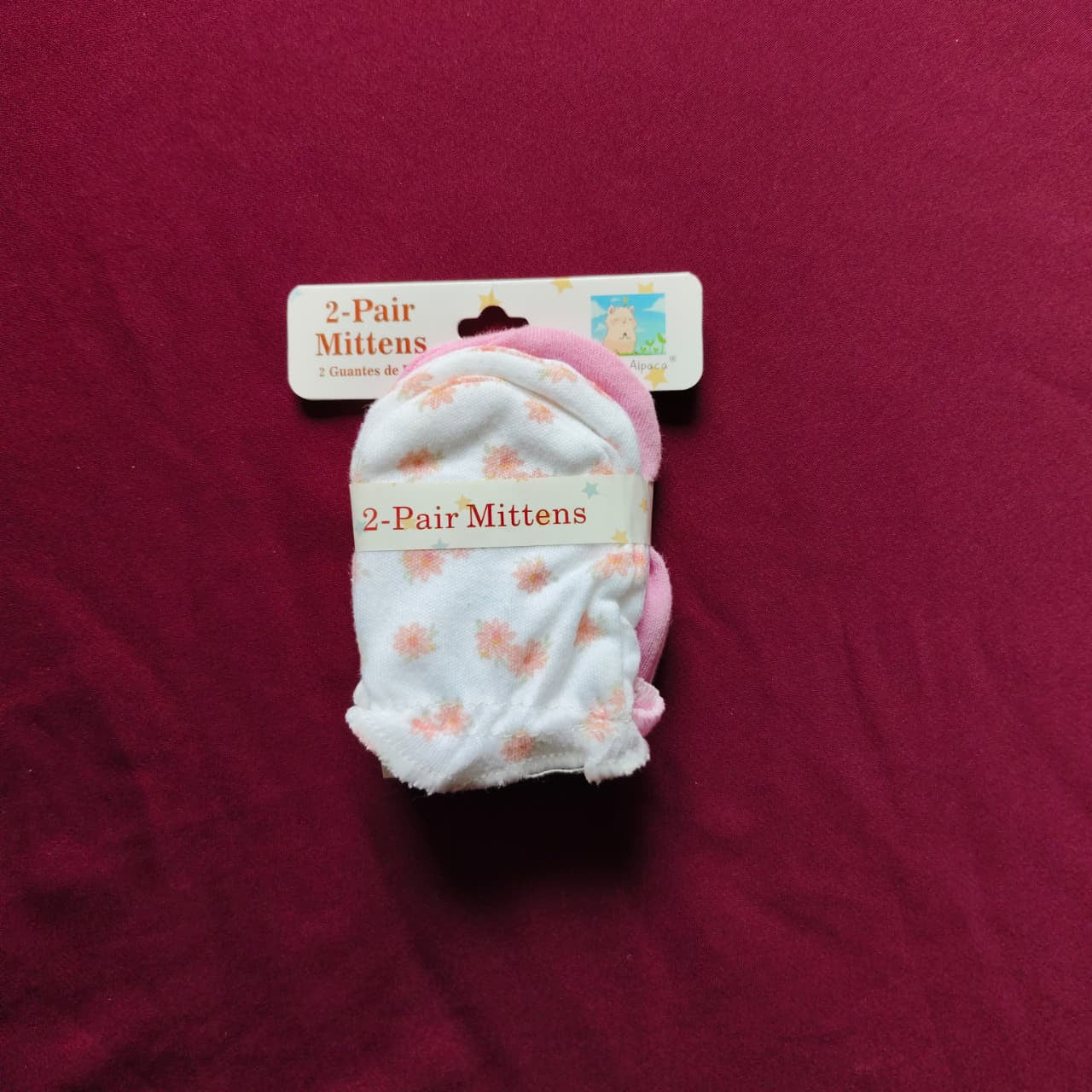 2 Pairs of Soft Cotton Mittens