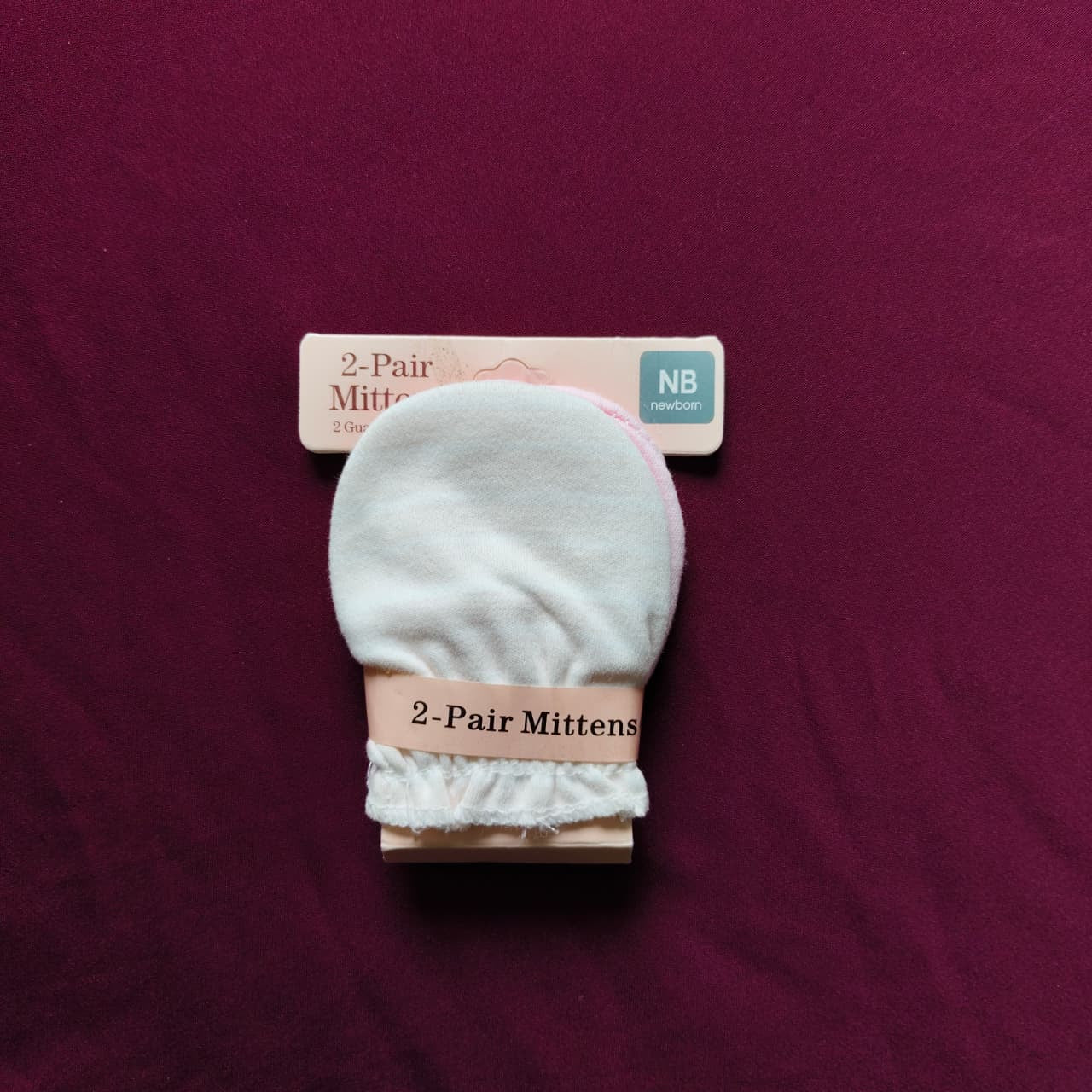 2 Pairs of Soft Cotton Mittens