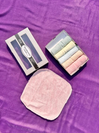 6 Pcs Soft Cotton Baby Washcloth Set – Gentle & Absorbent Face Towels