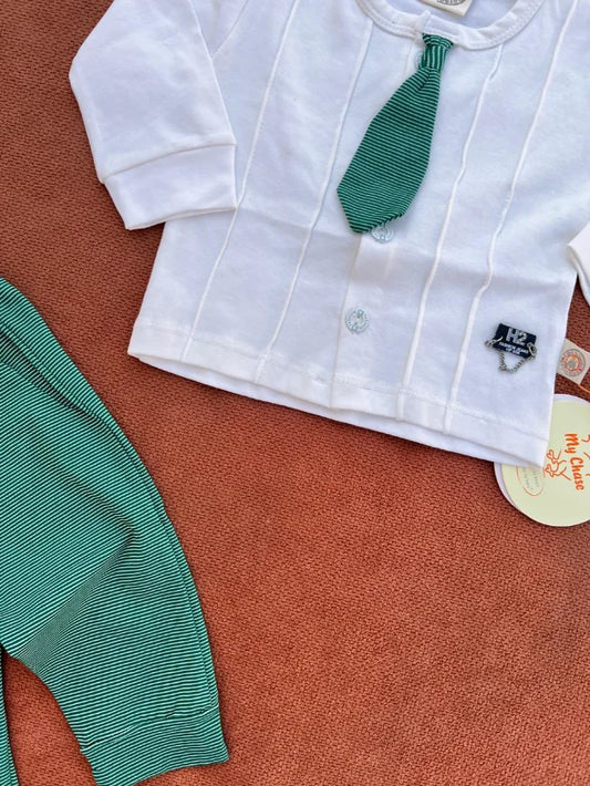 Baby Boys Summer Cotton Shirt & Trouser Set – Soft & Comfortable Outfit