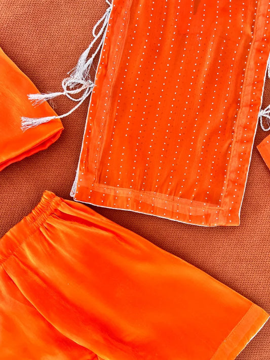 Baby Girl Fancy Summer Outfit Set – Soft Stylish 4 Pcs Dress Set