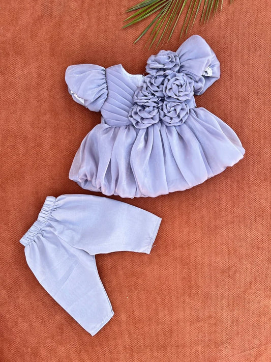 Baby Girl Festival Dress with Trouser – Floral Outfit