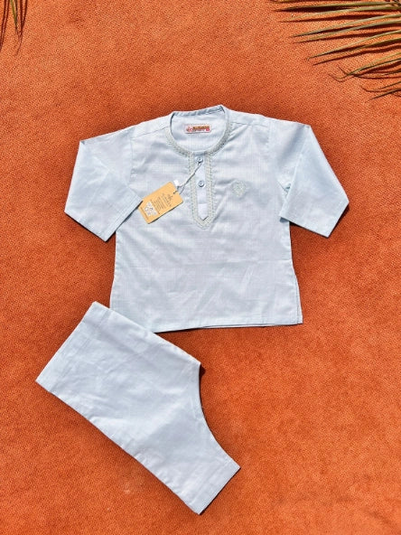 Baby Kurta Pajama Set – Soft Cotton with Embroidery