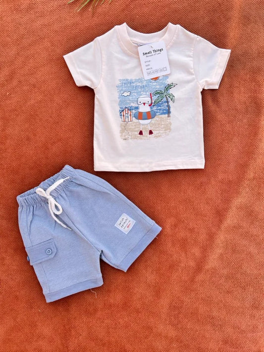 Baby Summer T-Shirt & Shorts Set – Soft Cotton Outfit