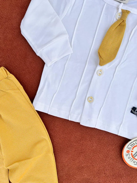 Baby Boys Summer Cotton Shirt & Trouser Set – Soft & Comfortable Outfit