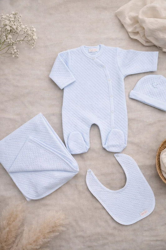 Mid Season Imported cotton Newborn First Outfit blue