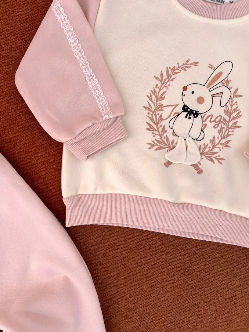 Warm Baby Imported Outfit – Two-Piece Set (Rabbit Design)