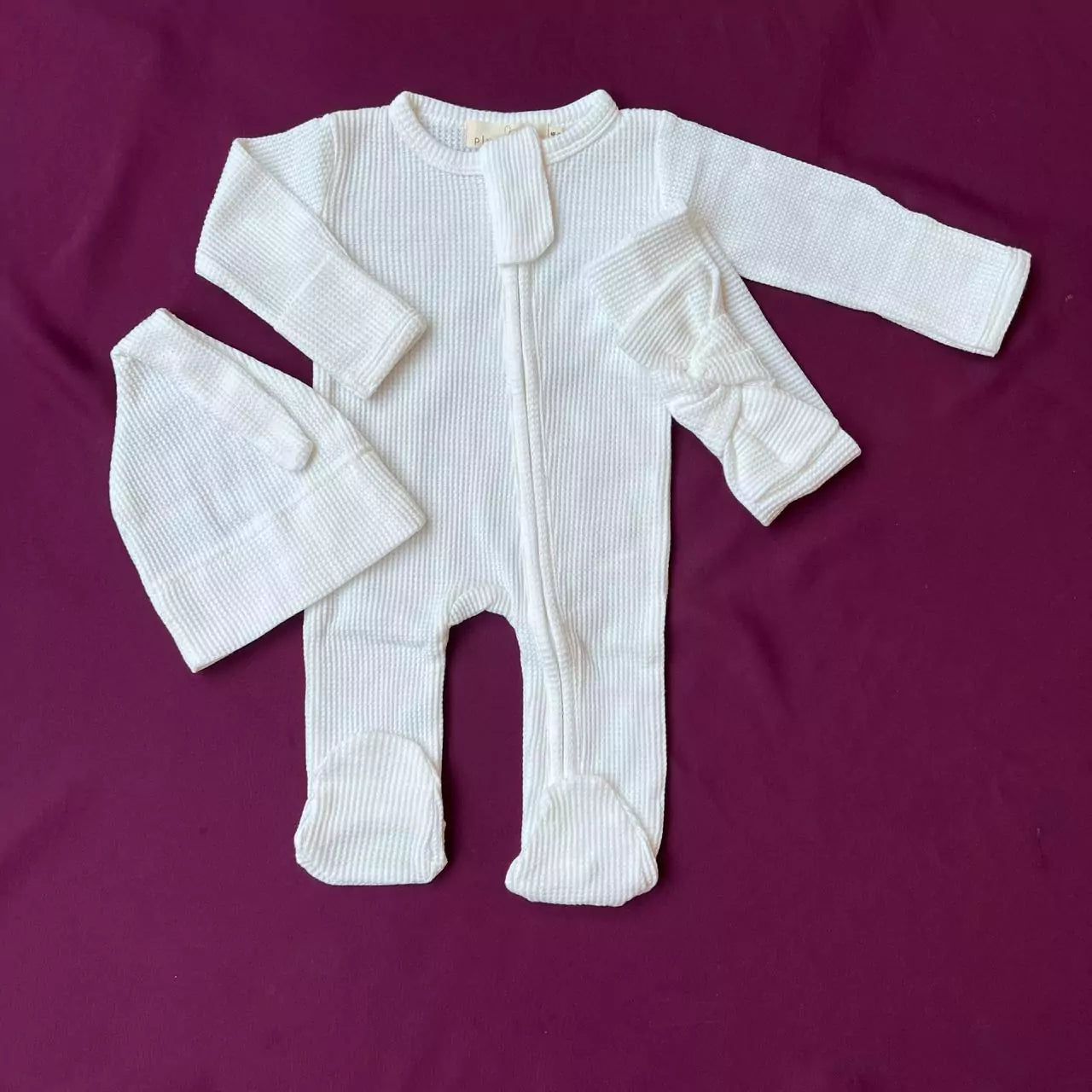 Baby Romper Set with Cap & Headband