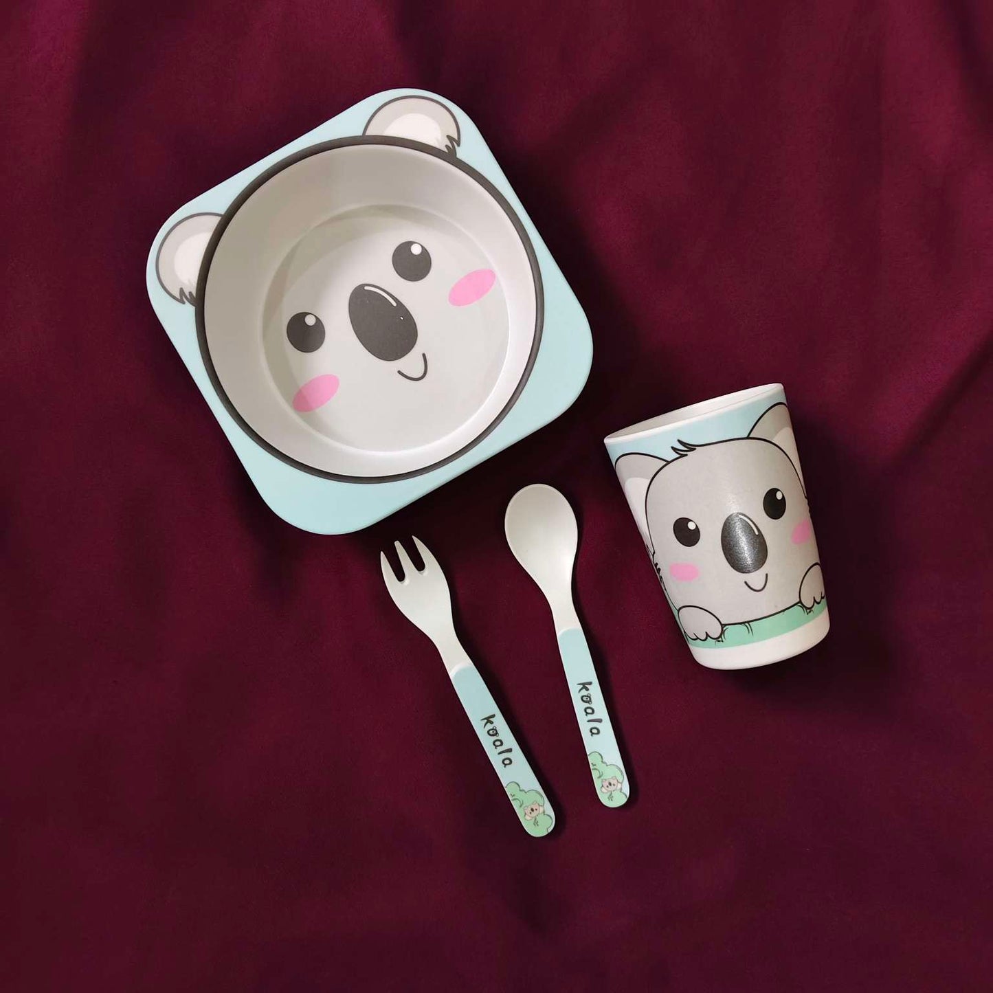 Bamboo Fiber Dinner Set for Kids
