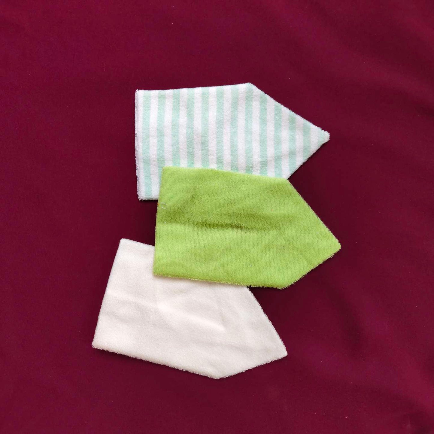 Face towels pack of 3 green1
