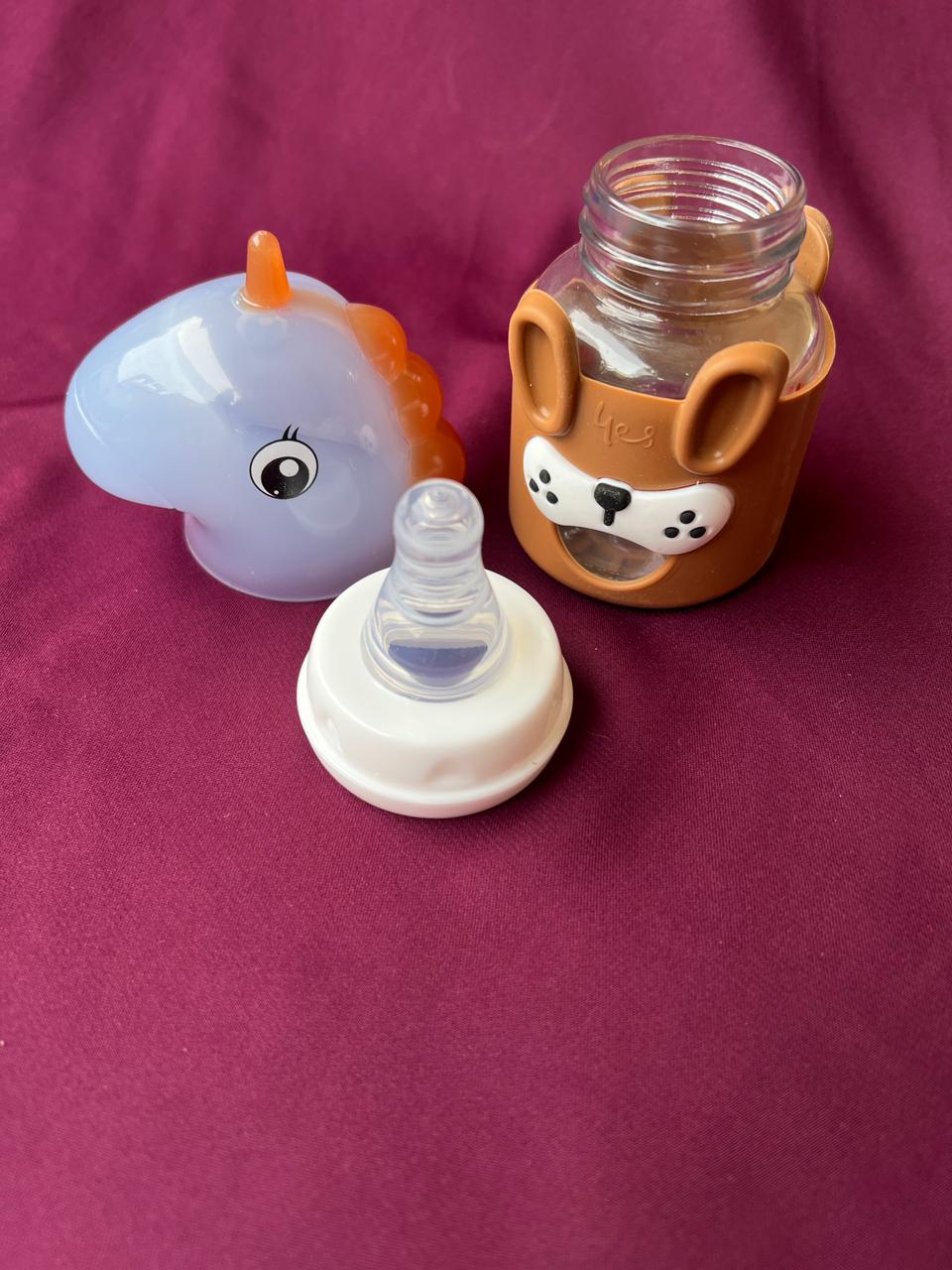 Yes Glass Feeder 100ml - 3OZ | BPA-Free Feeding Bottle for Newborns