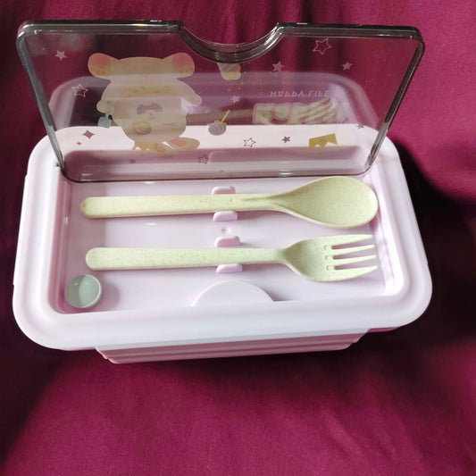 Kids Lunch Box with Spoon & Fork – Leakproof & BPA-Free