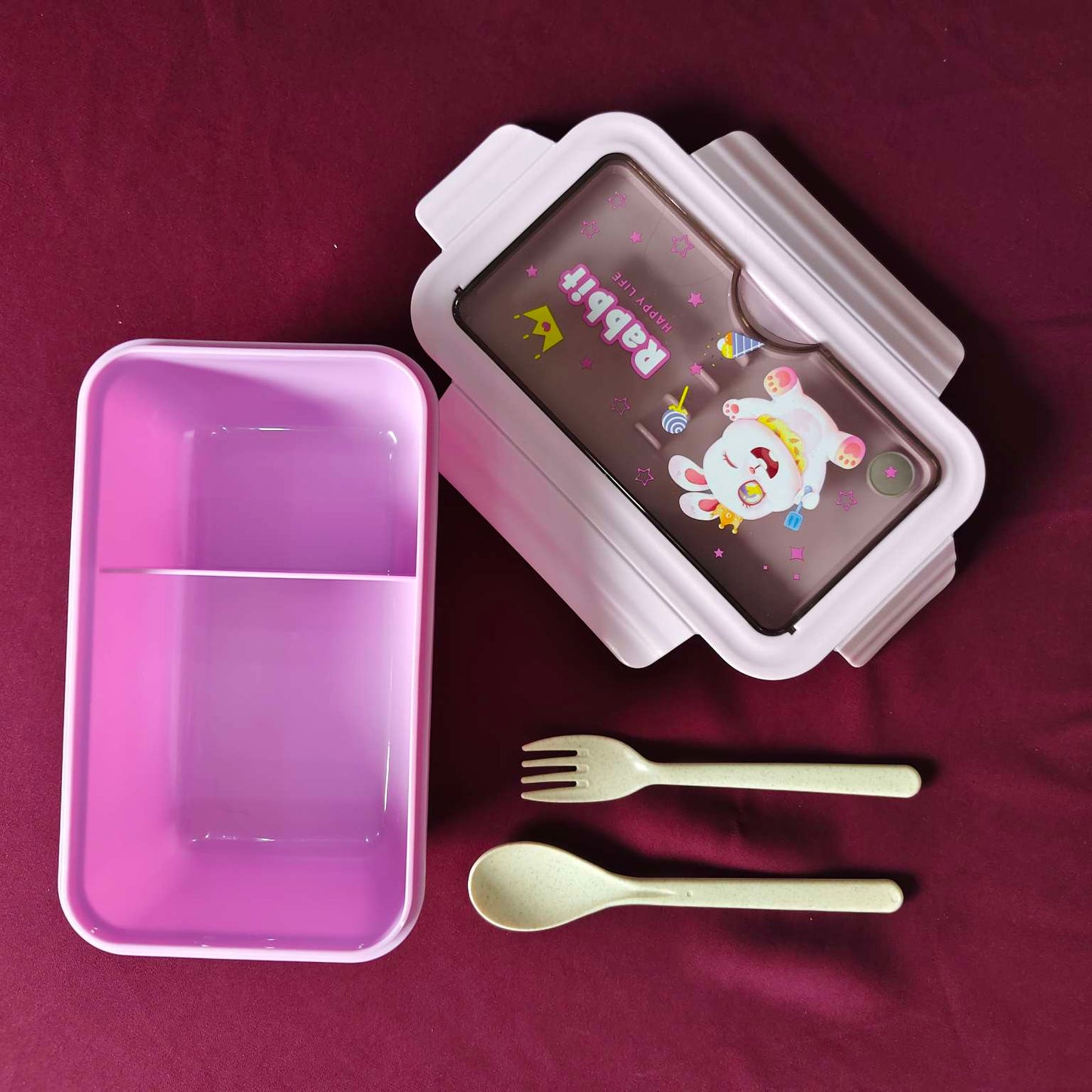 Kids Lunch Box with Spoon & Fork – Leakproof & BPA-Free