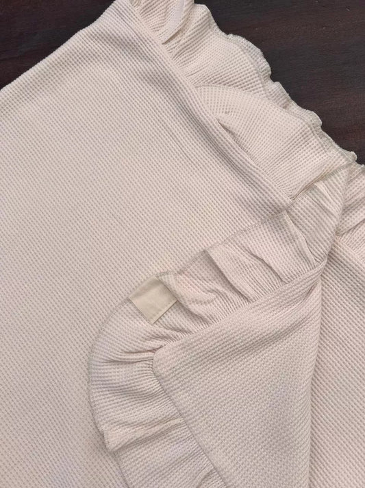 Premium Large Double-Sided Waffle Baby Blanket – Soft, Cozy & Breathable