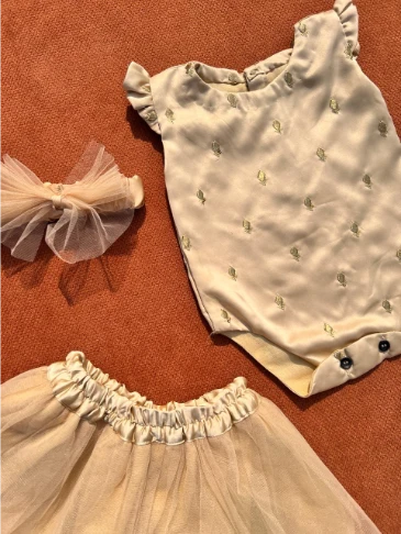 Nahni Titliyan 3-pieces Eid set for Baby Girls