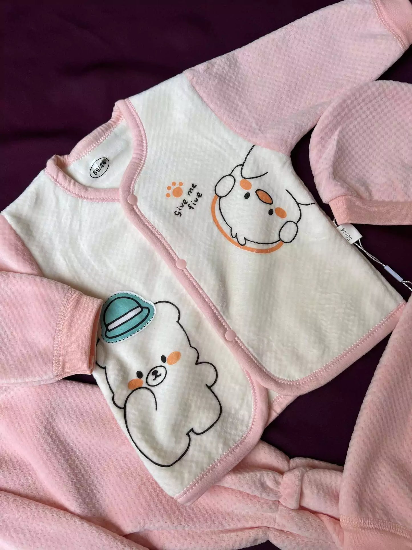 Newborn Baby 5 Piece Velvet Set