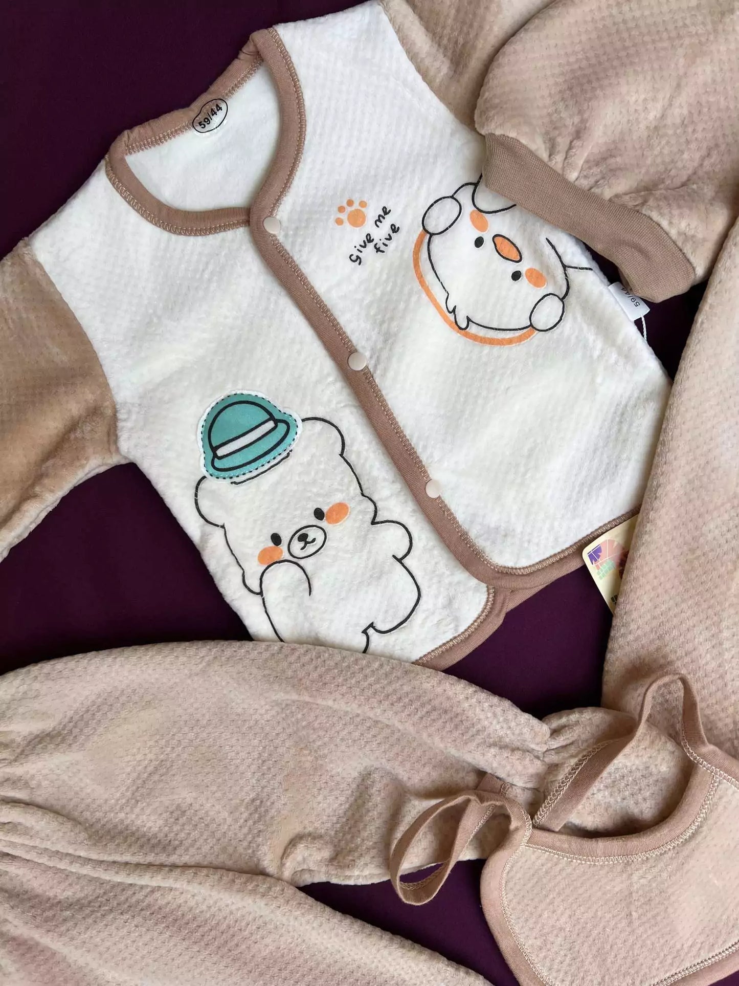 Newborn Baby 5 Piece Velvet Set