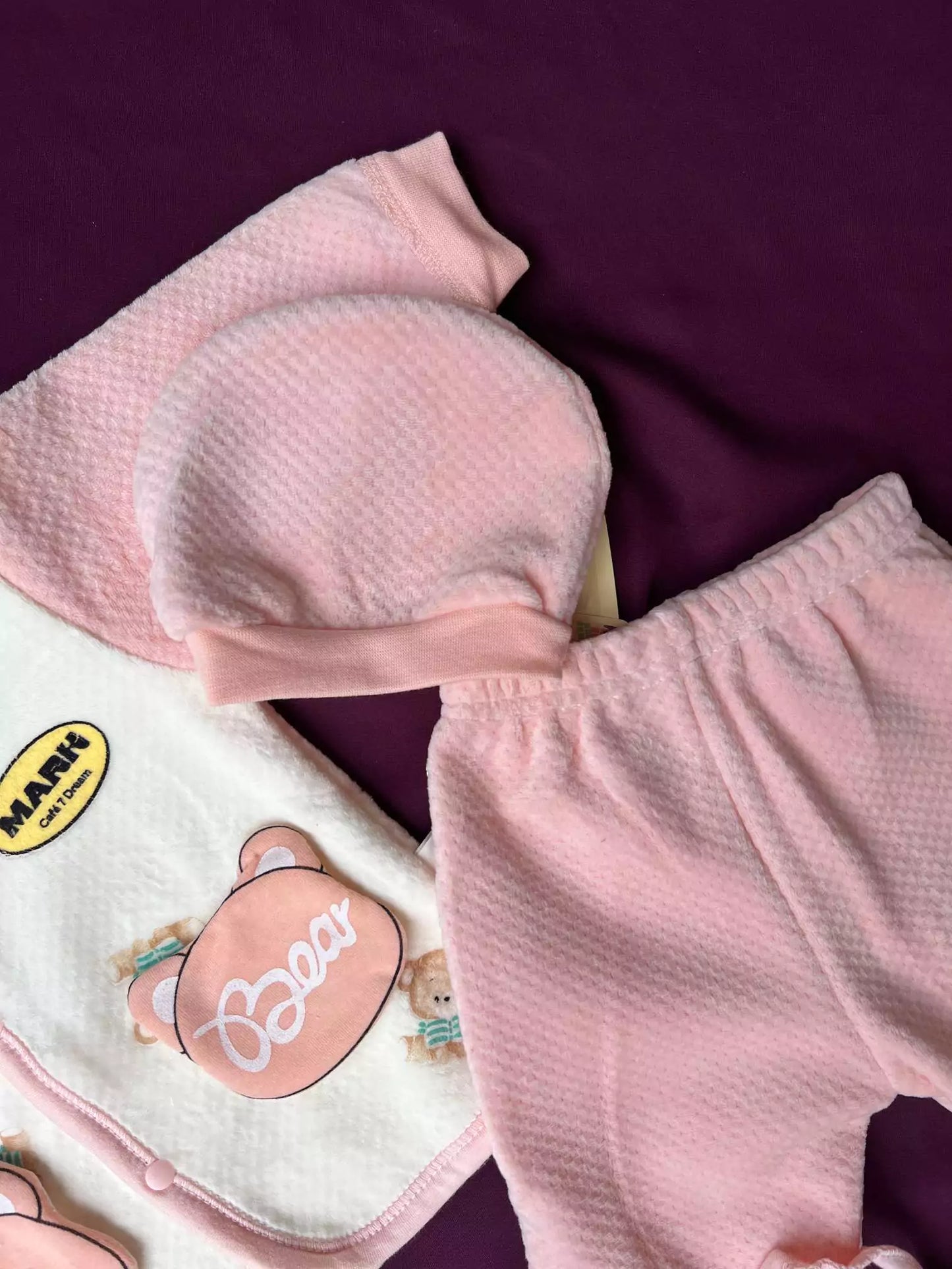Newborn Baby 5 Piece Velvet Set