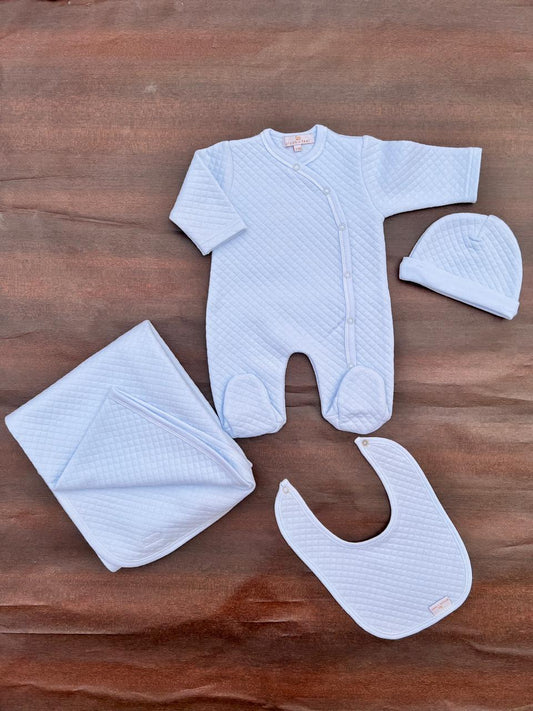 Mid Season Imported cotton Newborn First Outfit blue