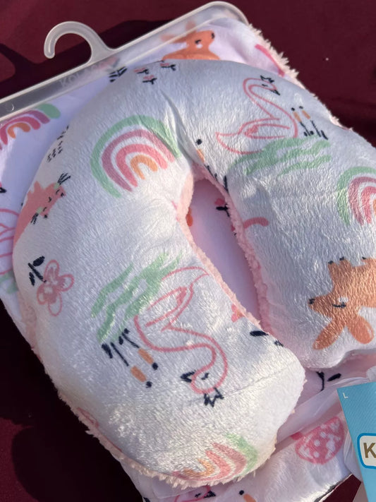 Newborn Neck Support Pillow with Soft Blanket
