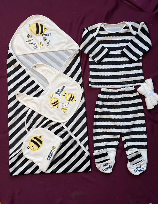 Mid Season Newborn light Velvet Starter Set | 9 Pcs Baby Essentials Bundle