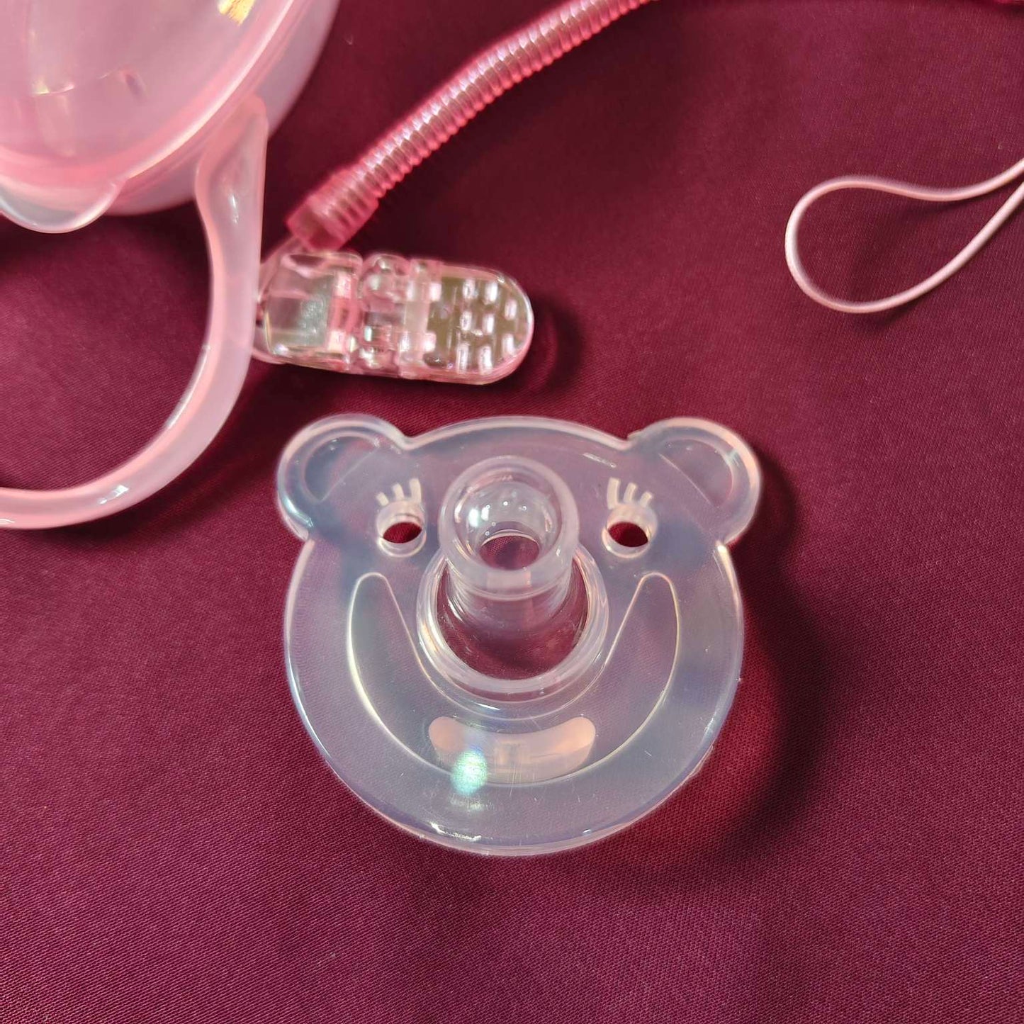 Pacifier with Chain in Protective Case | BPA-Free Soother for Babies