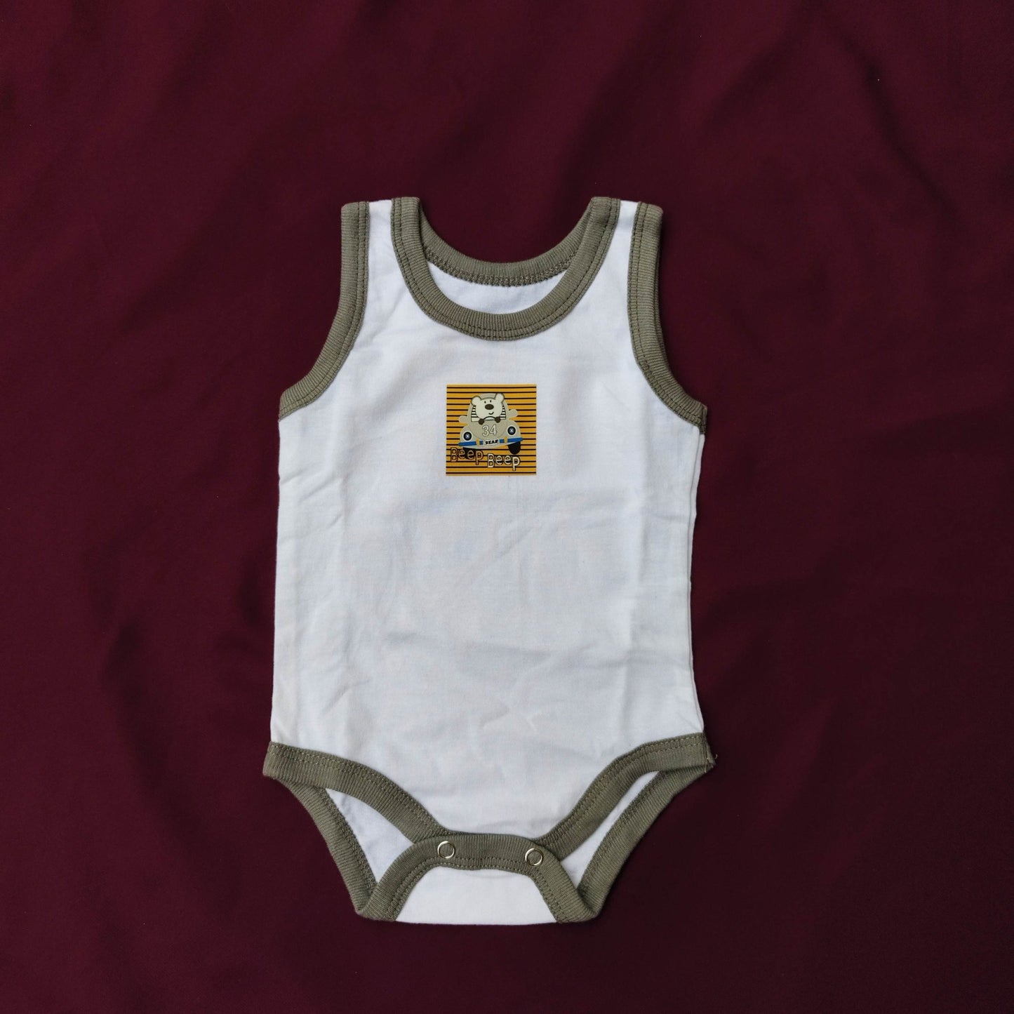 Sleeveless Baby Bodysuits – Pack of 5 Soft Cotton Rompers for Boys & Girls | Summer Essentials