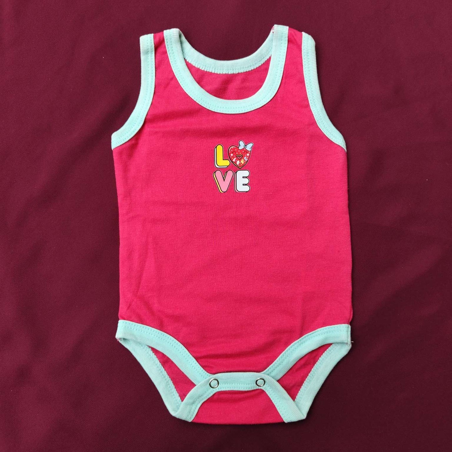Pack of 5 sleevless body suits multi color 4