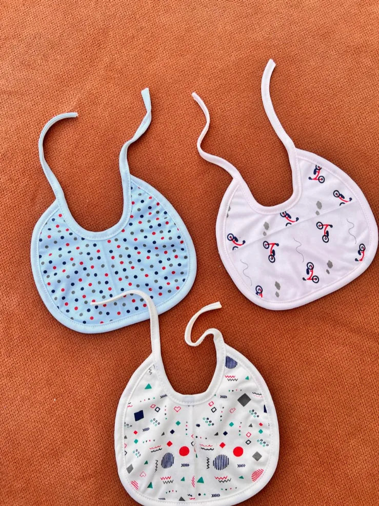 Pack of 3 Baby Bibs – Soft & Absorbent Feeding Bibs for Newborns