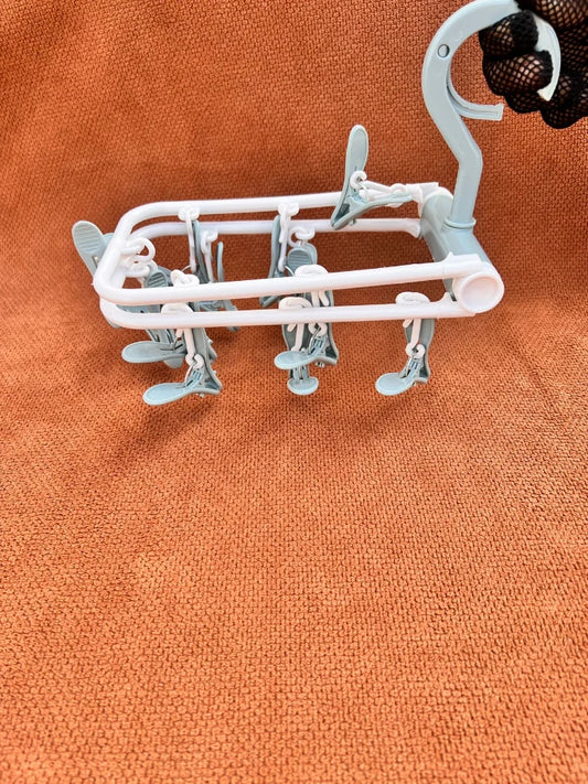 Portable Clothes Drying Hanger with Clips – Ideal for Baby Laundry