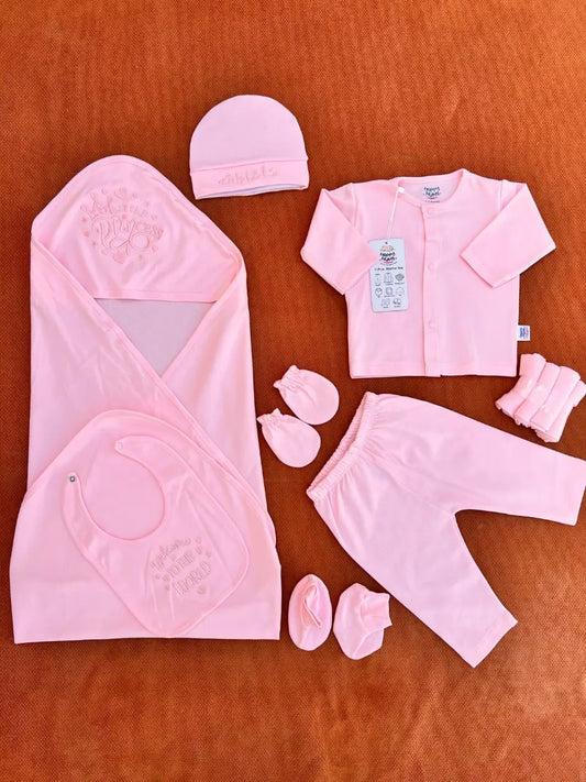 Little Princess Newborn Starter Set – 11 Pcs Baby Clothing Set