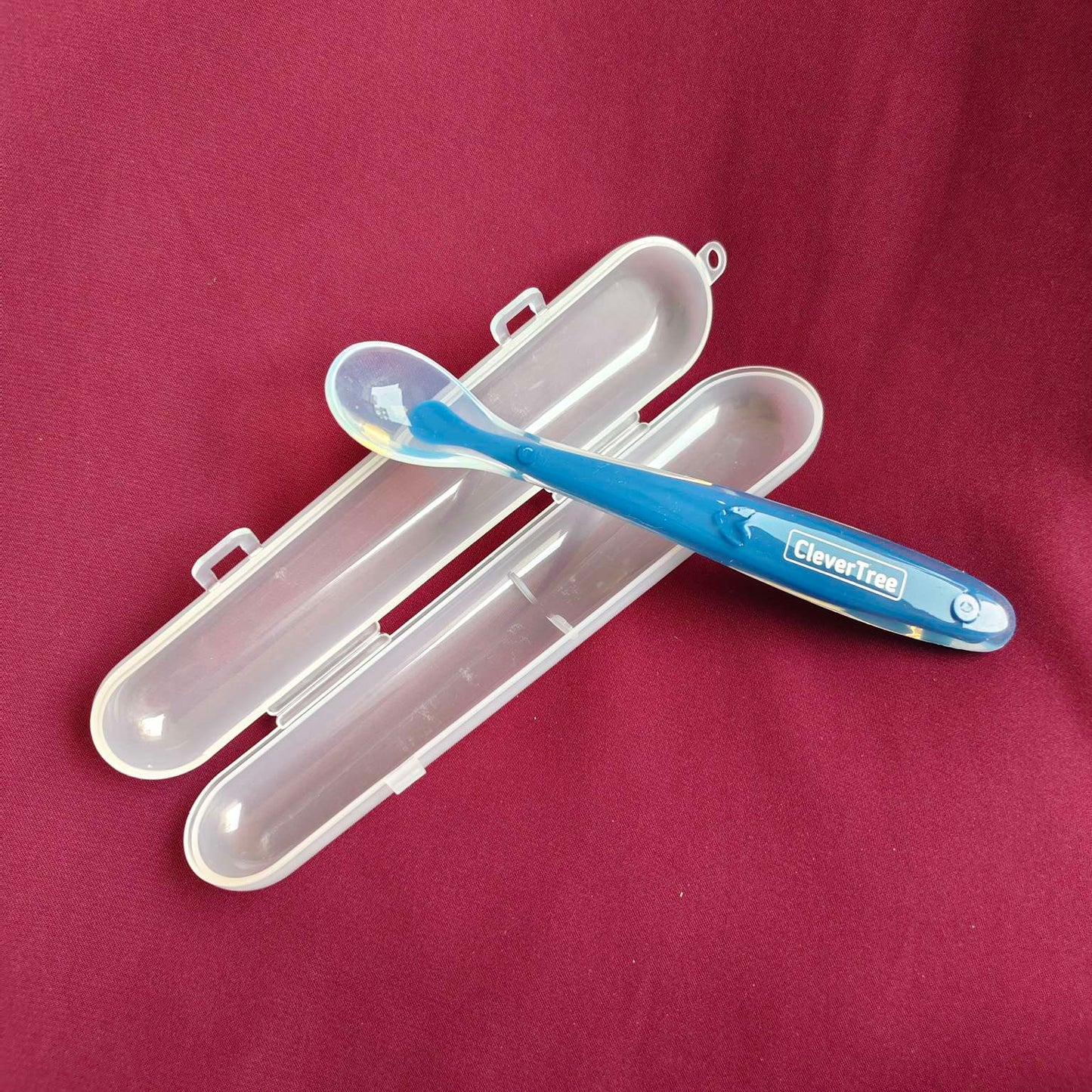 Silicon spoon with box blue 3