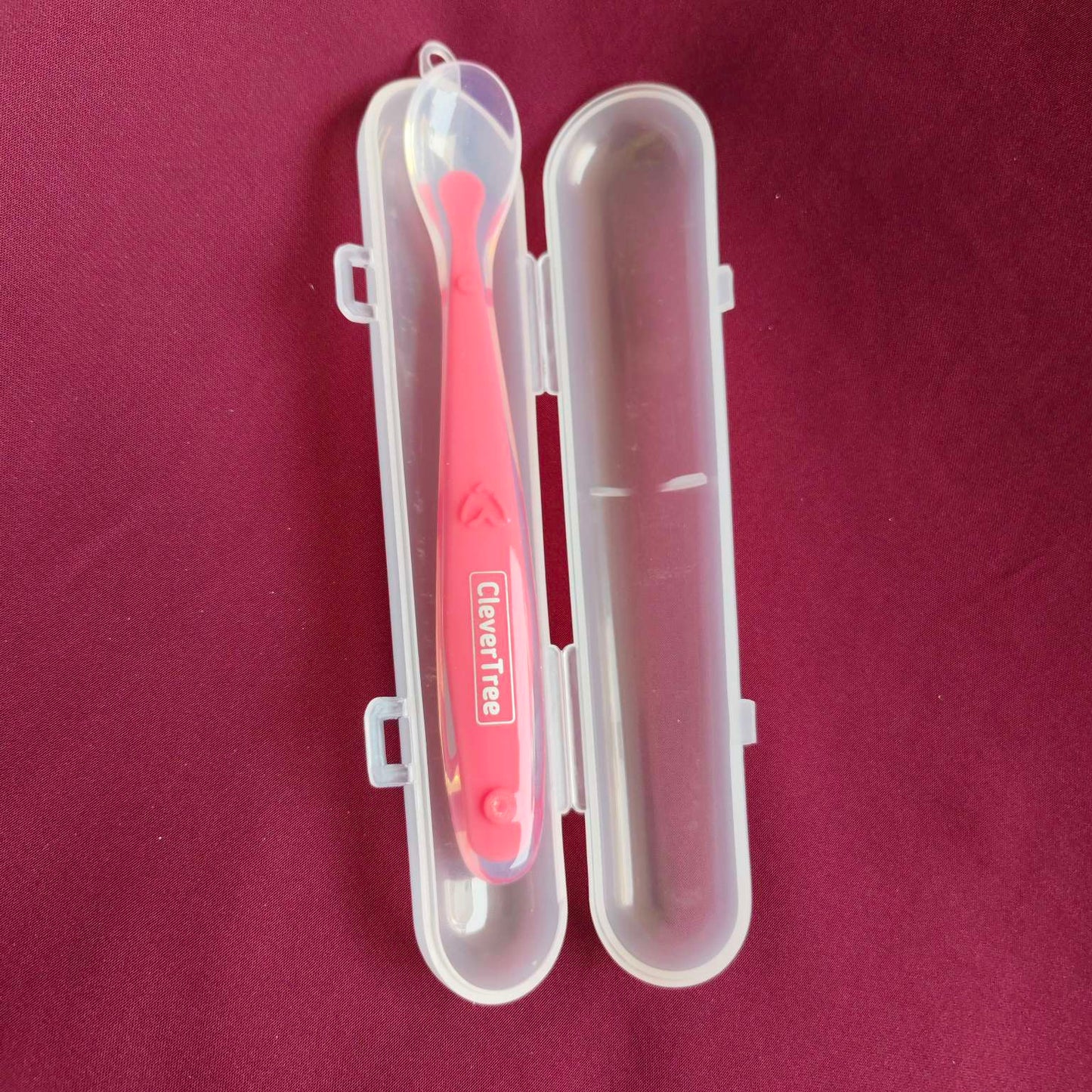 Silicon spoon with box pink3