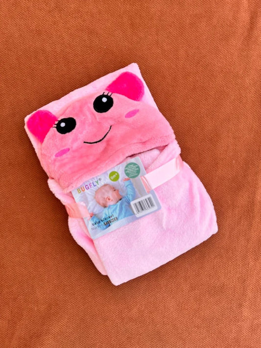 Soft Baby Hooded Blanket – Cute Cartoon Design Wrap for Newborn