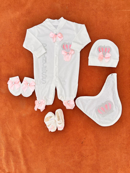 Summer 100% Cotton Turkish-Style Newborn Princess Starter Set