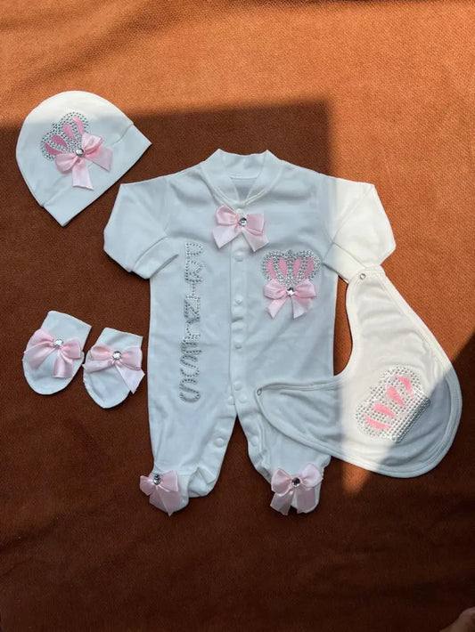Summer 100% Cotton Turkish-Style Newborn Princess Starter Set