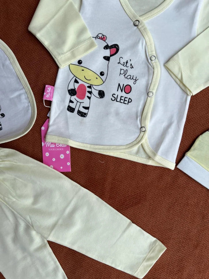Summer Newborn Baby 4 Piece Dress Set | Soft Baby Outfit