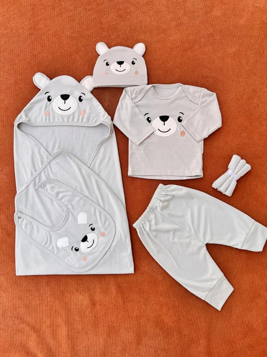 Newborn 8 Pcs Summer Starter Set - Grey