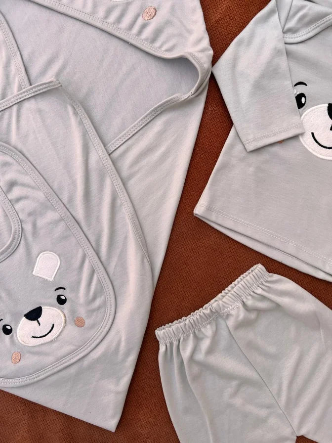 Newborn 8 Pcs Summer Starter Set - Grey