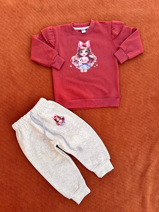 Kids Winter Clothing Set – Warm Top & Cozy Joggers