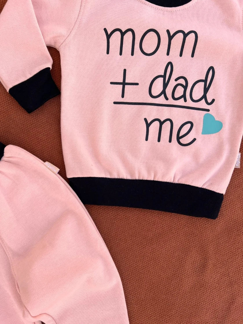 Baby Winter Suit – Soft Sweatshirt & Trouser Set (Mom + Dad = Me)