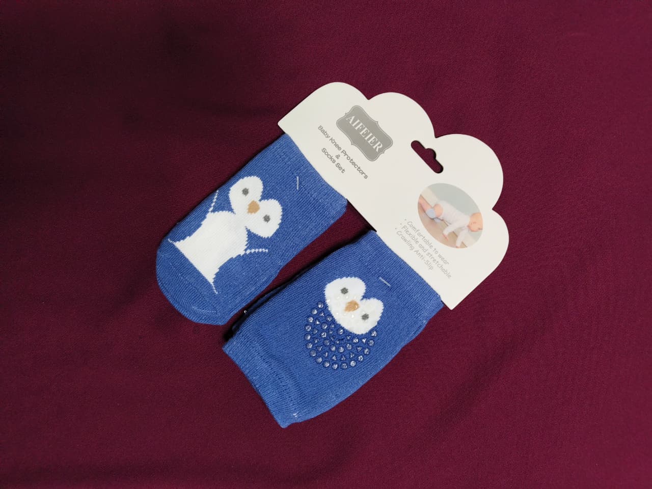 Baby Knee Pad Protectors and Socks Set | Soft & Breathable