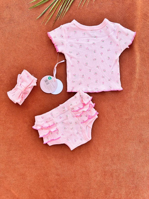 Summer Imported Baby Cotton Sets – girls pink hair band