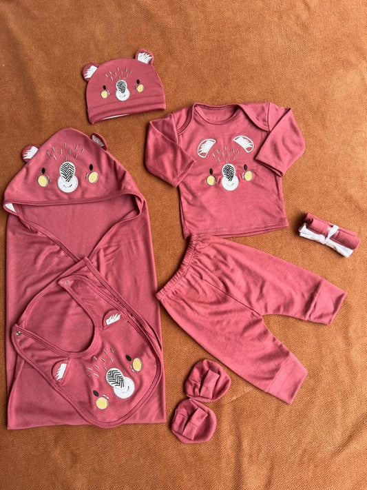 10-Pieces Newborn Baby Starter Set in Cotton | Complete Baby Clothing Set