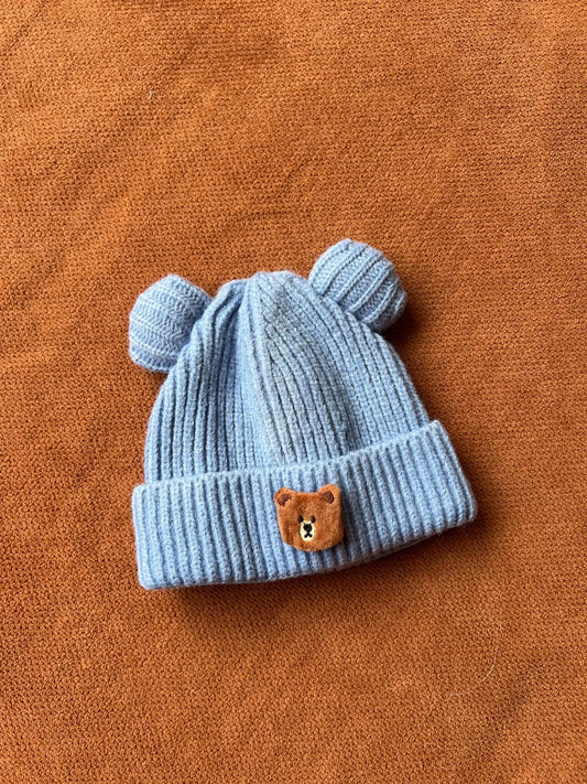 Cute Knitted Baby Bear Ear Winter Cap