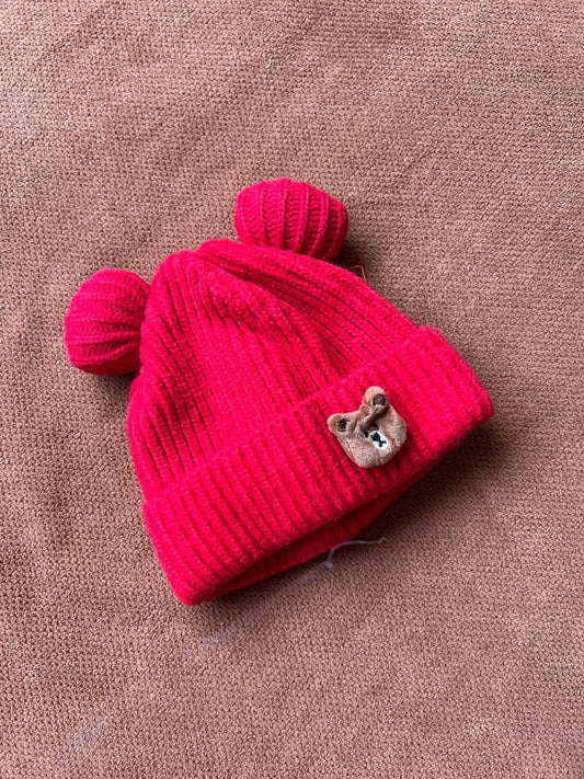 Cute Knitted Baby Bear Ear Winter Cap