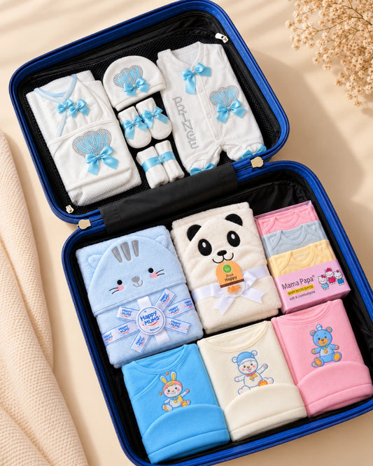 Premium Hard Shell Baby Diaper Organizer Bag - Travel & Hospital Essentials Case
