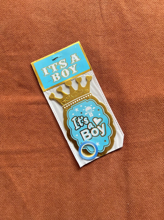It's a Boy Crown Banner - Blue