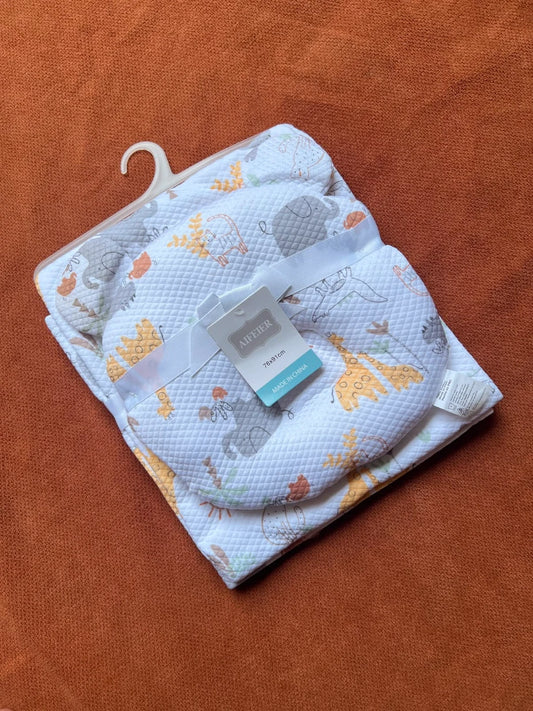 Premium Baby Blanket & Head-Shaping Pillow Set - 76 × 91 cm